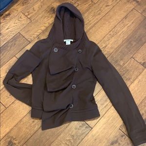 PARASUCO Ruffled Front Brown Jacket!